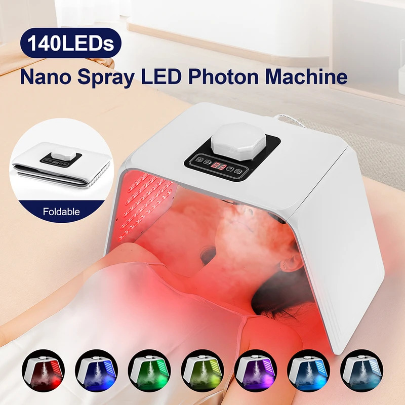 Skincare Moisturizer - 7-Farben-LED-Photonen-Schönheitsmaske, feuchtigkeitsspendendes Nano-Spray für Gesicht und